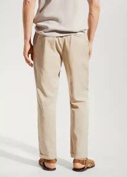 Pantalón Darren Beige Talla 42 Hombre Mango