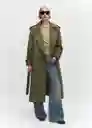 Abrigo Trench Used Khaki Talla 18 Mujer Mango
