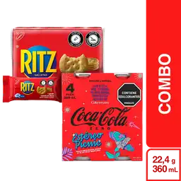 Combo Coca-Cola Zero FEP 4 Und + Ritz Sabor Original