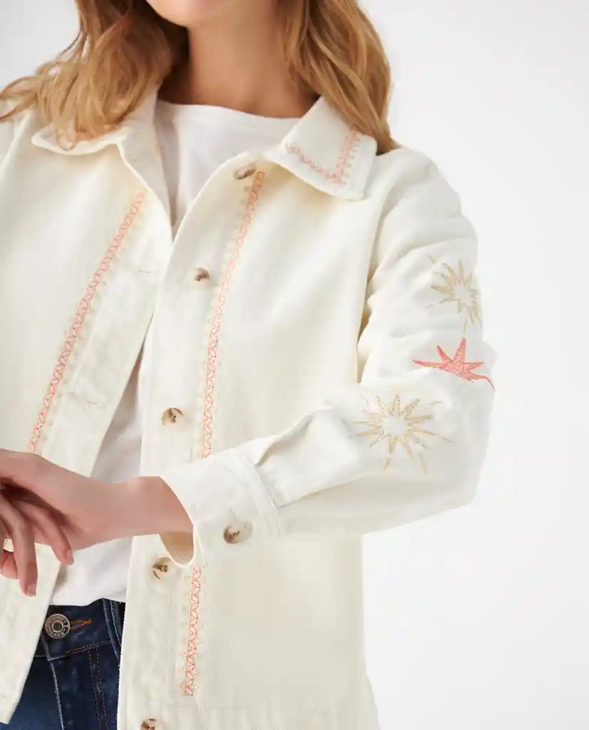 Chaqueta Crudo Creme Claro Talla XS 629F004 Esprit
