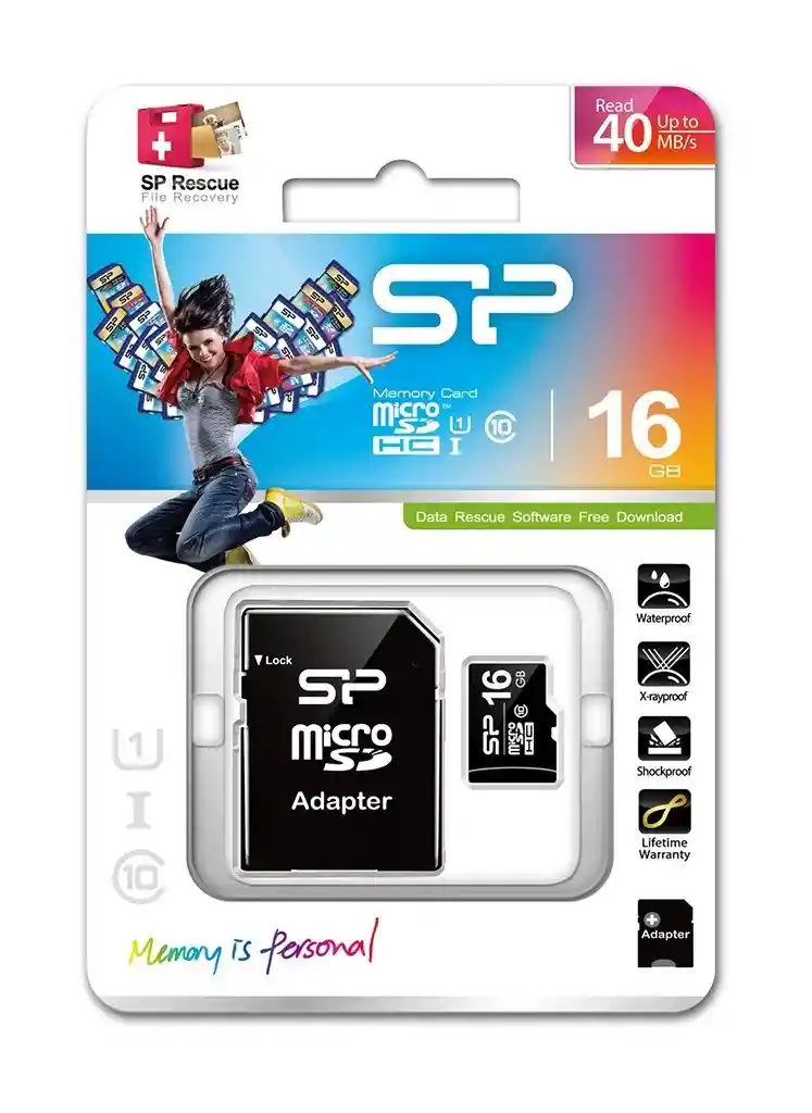 Silicon Power Micro SD 16 GB + Adaptador