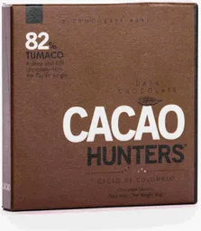 Cacao Hunters Tableta de Chocolate 82 % Cacao Tumaco