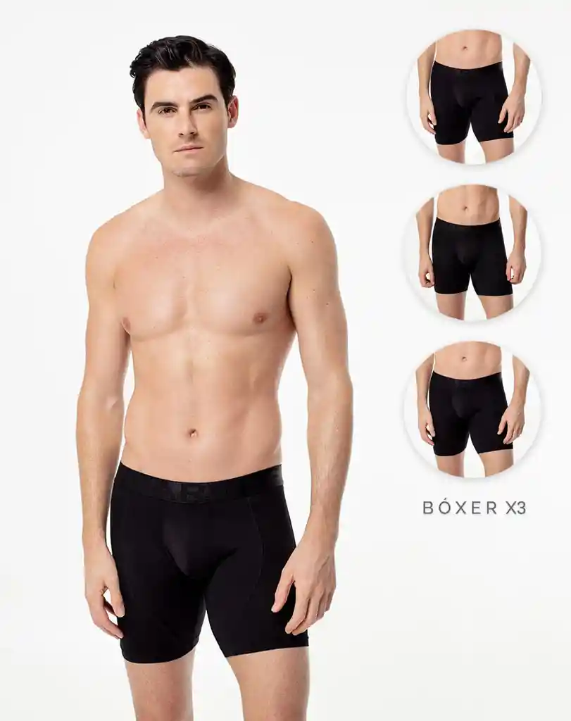 Boxer Largo en Poliamida y Algodòn Masculino Eslalom Gef Talla S