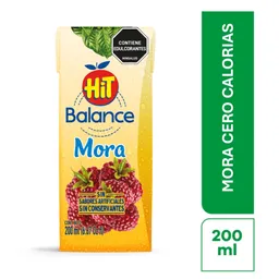 Jugo Hit Mora Sin Azucar Tetrapack