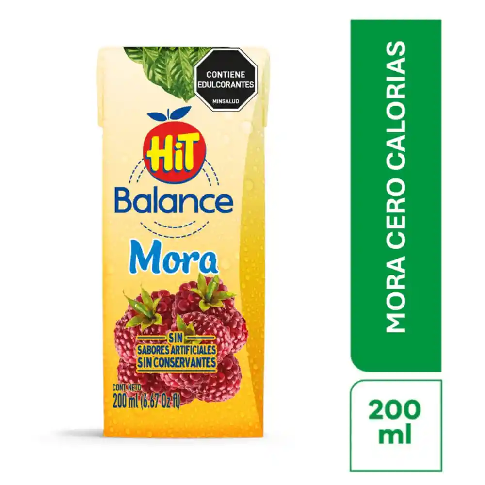 Jugo Hit Mora Sin Azucar Tetrapack