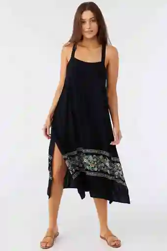 Vestido Midi Miranda Border Mujer Black Talla L Oneill