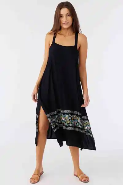 Vestido Midi Miranda Border Mujer Black Talla L Oneill