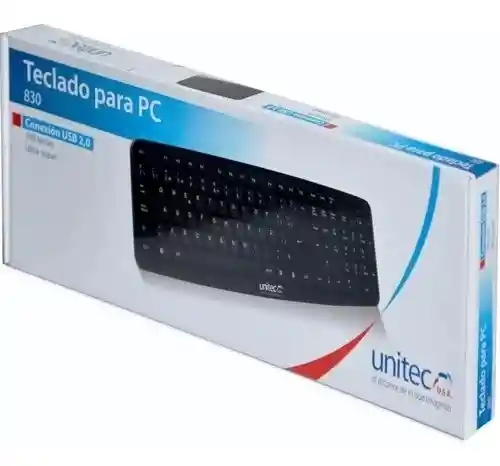 Unitec Teclado para PC 830 Conexión USB 2.0 Ultra Suave