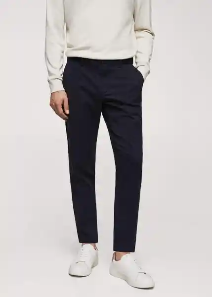 Pantalón Prato Navy Talla 36 Hombre Mango