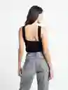  Camisa Cherlon Mujer Negro Puro Ultraoscuro Talla L Naf-Naf 