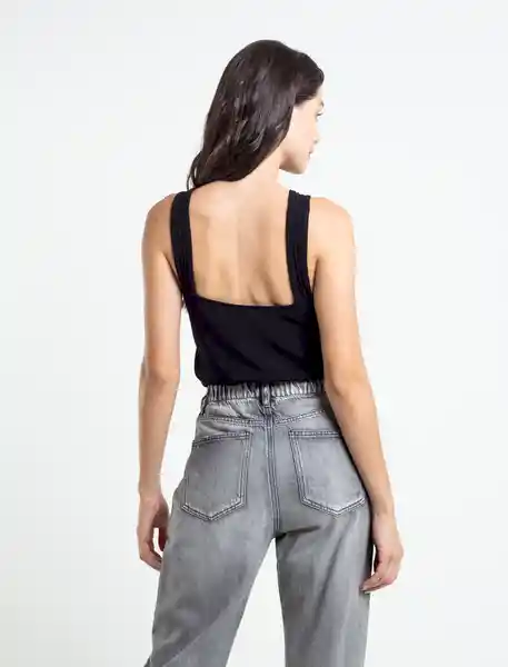 Camisa Cherlon Mujer Negro Puro Ultraoscuro Talla L Naf-Naf 