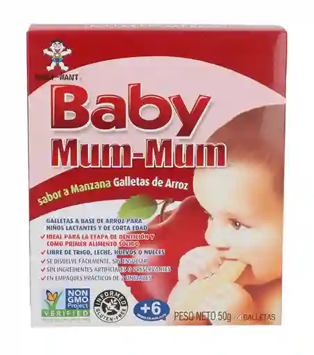 Baby Mum Mum Galletas de Arroz  sabor a Manzana