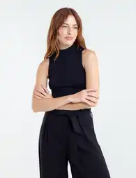 Camiseta Mujer Lila Sisa Negro Puro Ultraoscuro Talla XS Naf Naf