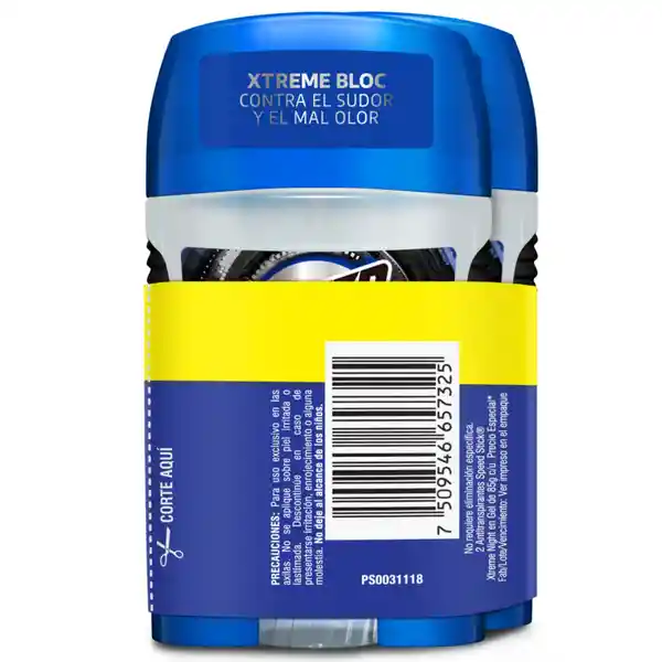 Desodorante Hombre Antitranspirante Speed Stick Gel 85g x2