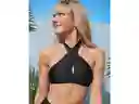 American Eagle Top de Bikini Tipo Halter Negro Real Talla Large