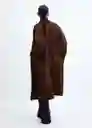 Abrigo Chasey Marrón Talla L Mujer Mango