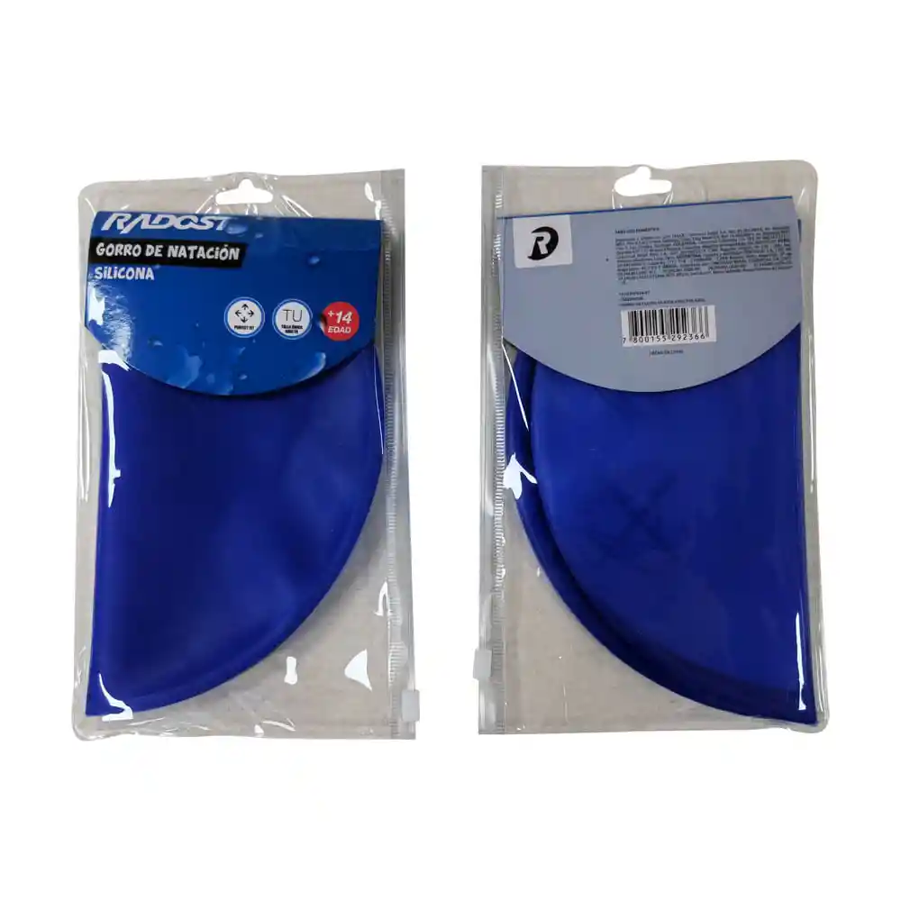 Gorro de Natación Silicona Adultos Color Azul Radost