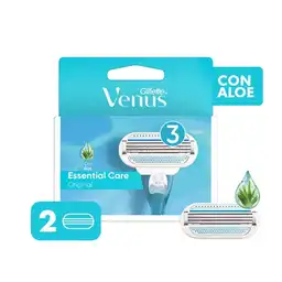 GILLETTE Venus Original Cuchilla de Afeitar Mujer con Aloe Máquina de Afeitar con 3 Hojas Depilación Corporal al Ras 1 Ud