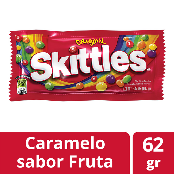 Skittles Caramelo Suave Original Sabor Fruta 61.5 g