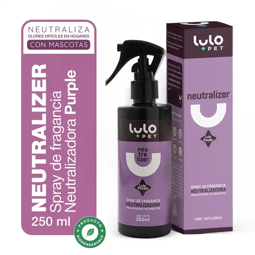 Lulopet Neutralizer Purple Eliminador Olores Mascotas 250ml