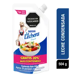 Leche condensada LA LECHERA x 504g gratis 20%