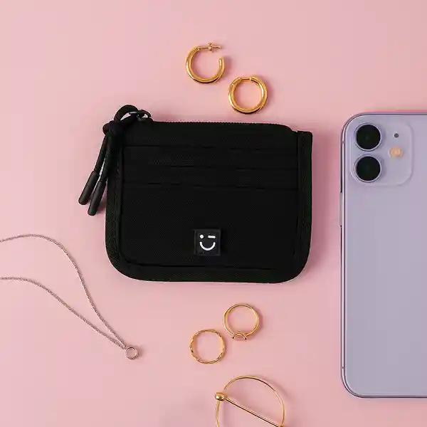 Monedero Basico Negro Miniso