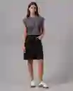 Falda Corta Mujer Negro Noche Ultraoscuro Talla 4 89568 Rifle