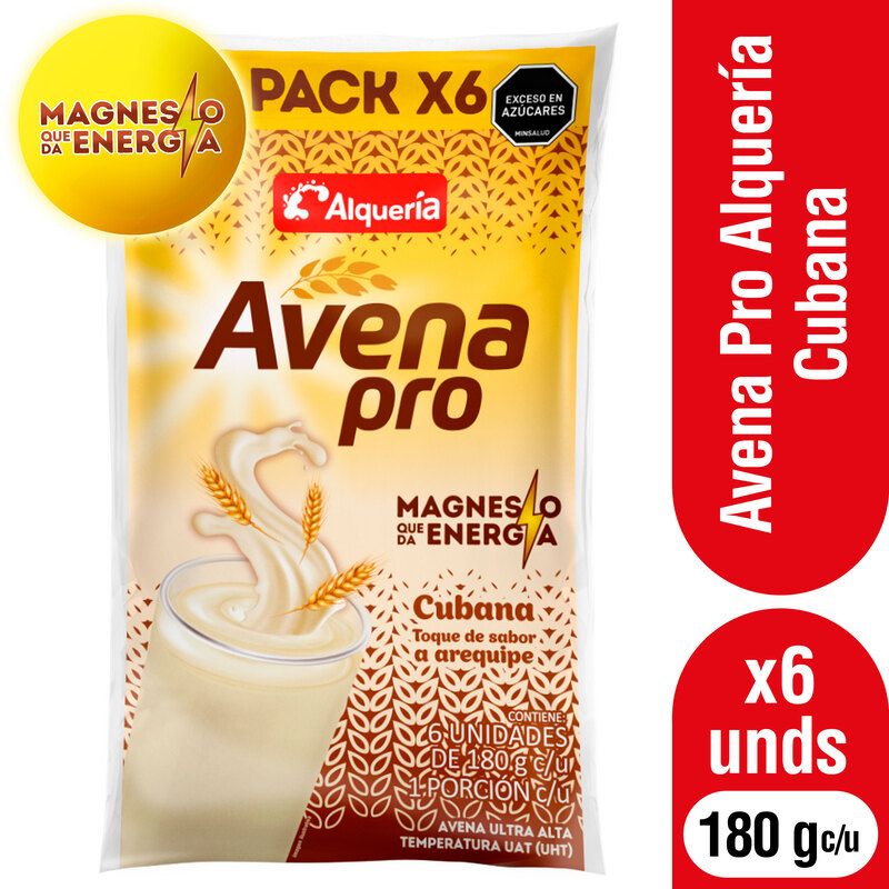 Alquería Avena Pro Cubana 6 x 180 g