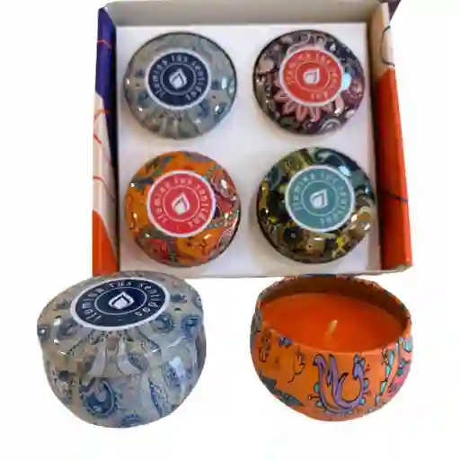 Kit X4 Velas/vaso Grande Iluminata Kvlgs