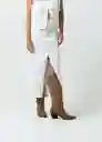 Falda Maxi Mujer Crudo Marfil Claro Talla 8 442G315 Naf Naf