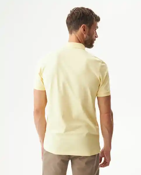 Camiseta Polo Muscle Masculino Amarillo Lavado Claro M Chevignon