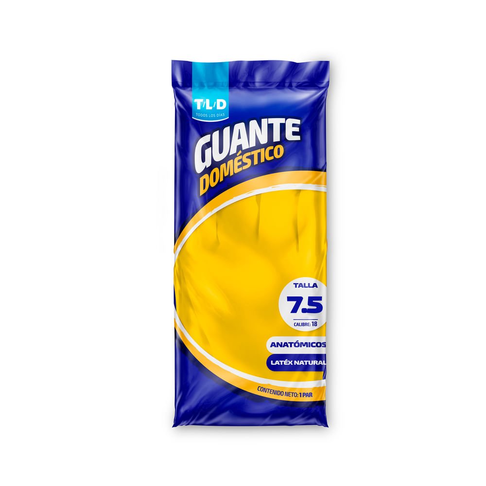 Guantes Domésticos Amarillo Talla 7.5 Todos Los Dias 2 und