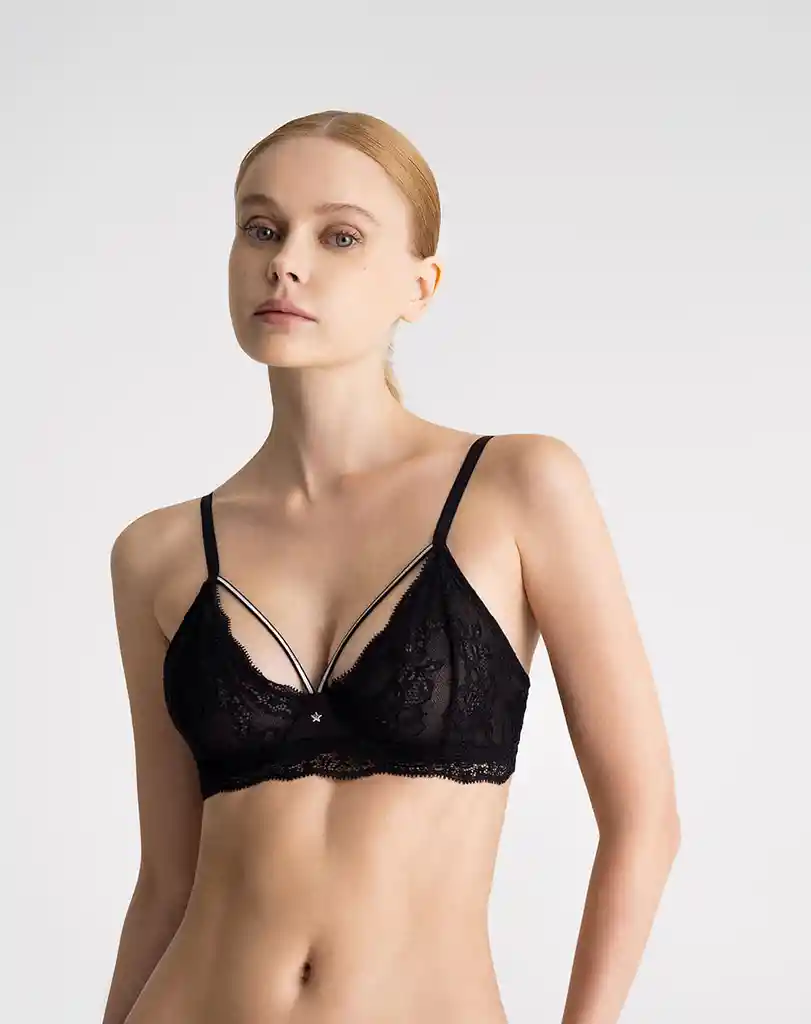 Top Escote en V Con Encaje y Brillo Femenino Greco Punto Blanco Talla L