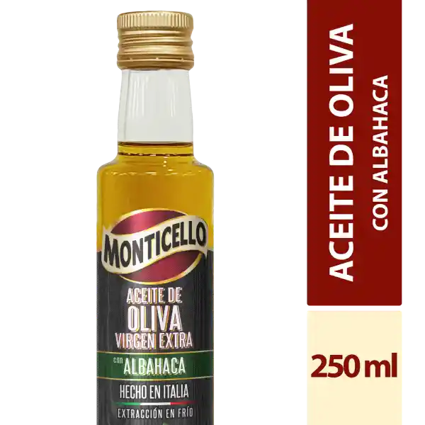 Monticello Aceite Oliva Con Albahaca