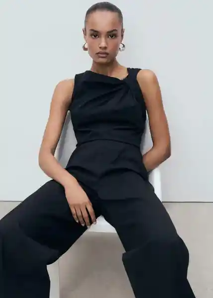 Enterizo Mono Twist2 Negro Talla S Mujer Mango