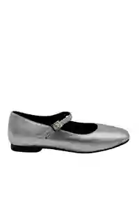 Baletas Mary Gold Plata Talla 35 Mercedes Campuzano