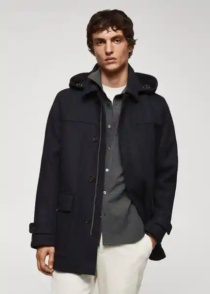 Abrigo Medina Antracita Talla XL Hombre Mango