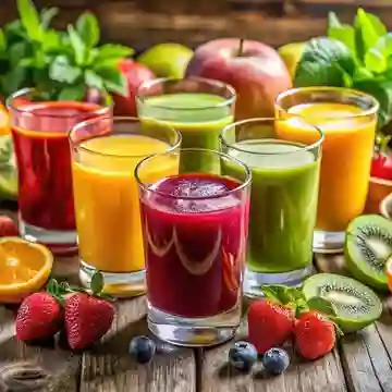 Jugos naturales en agua