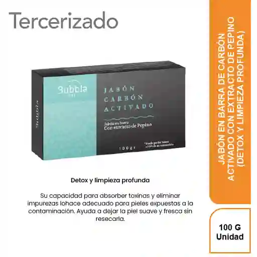 Subbla Jabón en Barra de Carbón Activado Con Extracto de Pepino