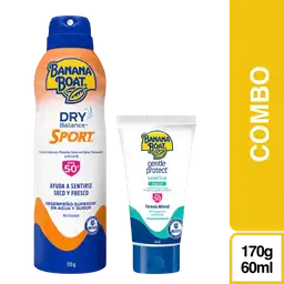 Combo protector Solar Mineral Facial + Sport C-Spray Banana Boat