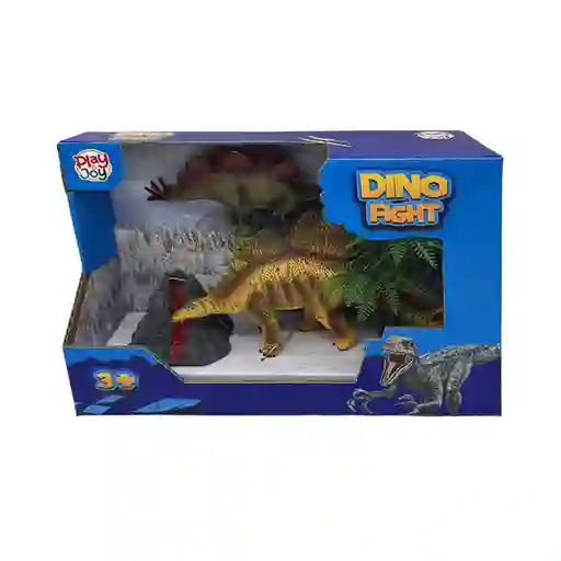 Play And Joy Set de Figura Dino Estegosaurio Fight