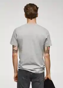 Camiseta Cherlo Gris Medio Vigoré Talla M Hombre Mango