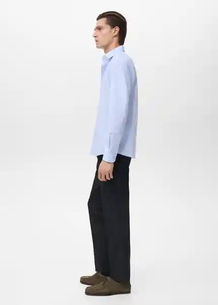 Camisa Play1 Celeste Talla S Hombre Mango