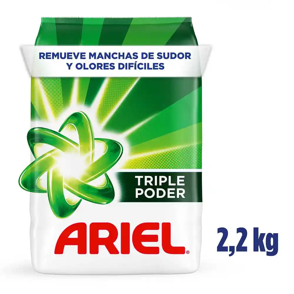 Detergente en Polvo Ariel Triple Poder de