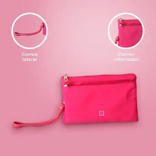 Bolso Multiuso Con Asa de Mano Rosa Serie Miniso