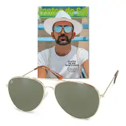 Lentes Tipo Aviador Gold T4 Channel Prom / No Desert