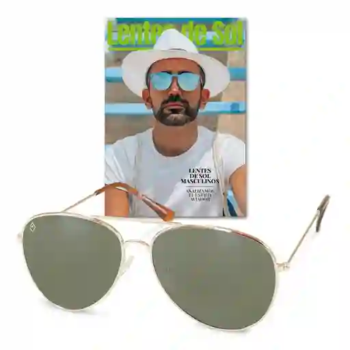 Lentes Tipo Aviador Gold T4 Channel Prom / No Desert