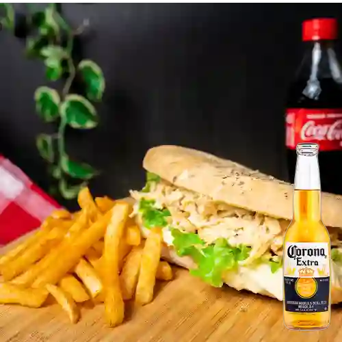 Combo Sandwich Pollo Al Horno + Corona 330 ml