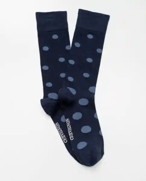 Medias Dots Azul Marino Ultraoscuro Talla 10-12 Chevignon