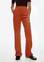 Pantalón Hailey Naranja Talla 34 Mujer Mango